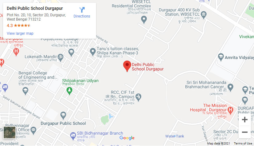 Map of Delhi Public School Durgapur